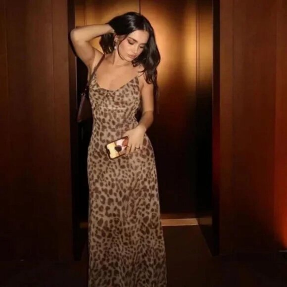 ZARA ANIMAL PRINT TULLE DRESS - Picture 7 of 10